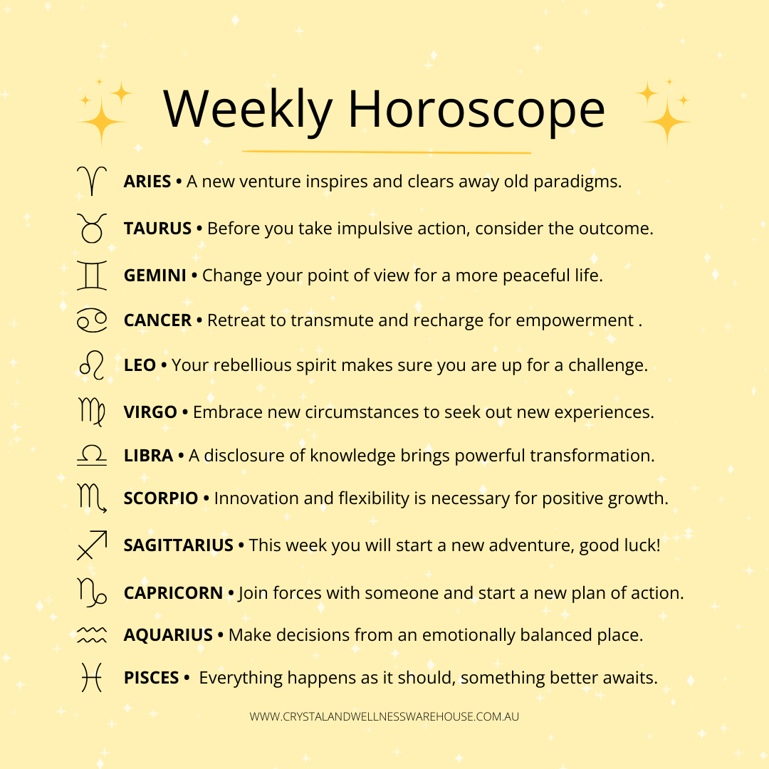 Your Weekly Horoscope 15th July 21st July The Crystal and