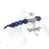 Dragonfly Charm Crystal Bracelets ~ 6mm Crystal Variety