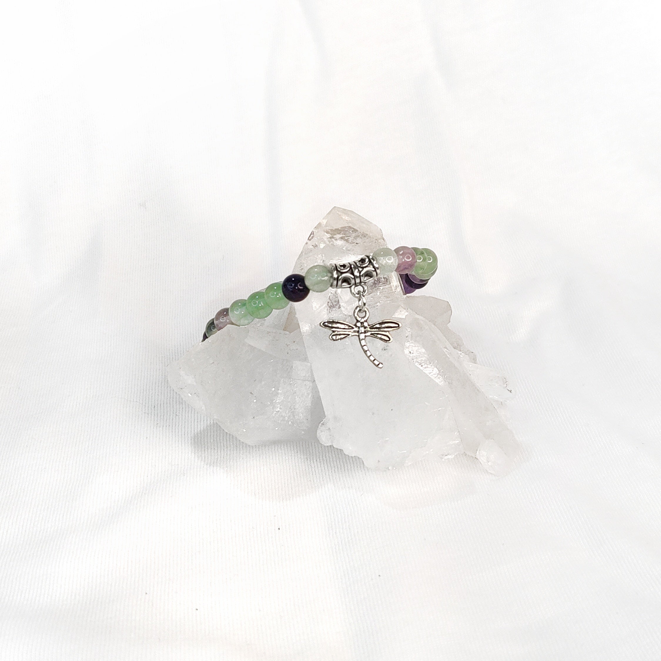 Dragonfly Charm Crystal Bracelets ~ 6mm so many crystals to choose from