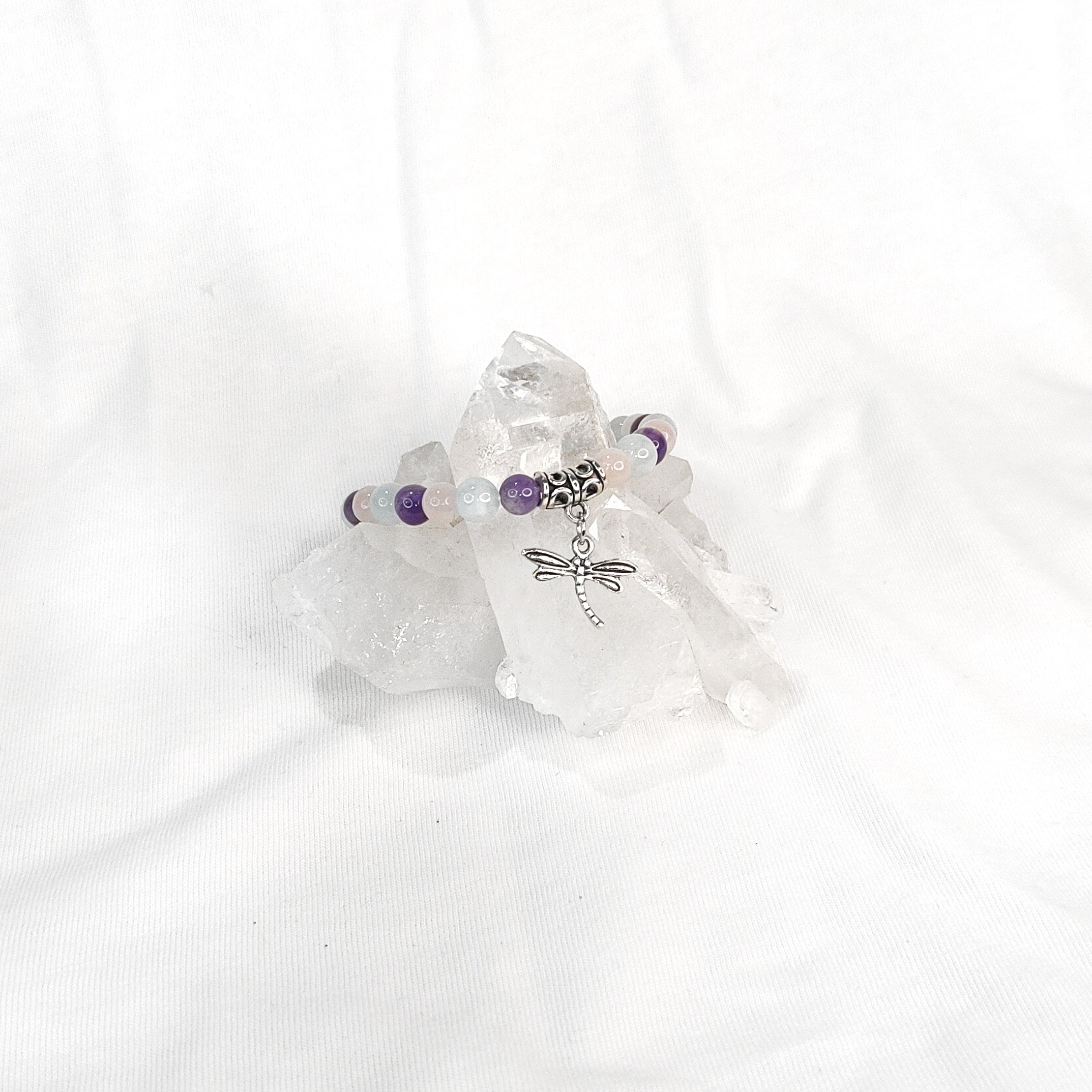 Dragonfly Charm Crystal Bracelets ~ 6mm so many crystals to choose from