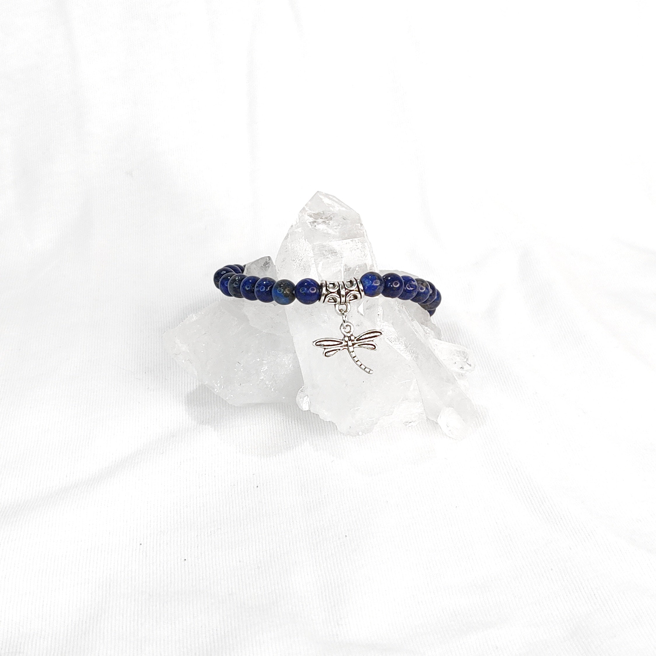 Dragonfly Charm Crystal Bracelets ~ 6mm so many crystals to choose from