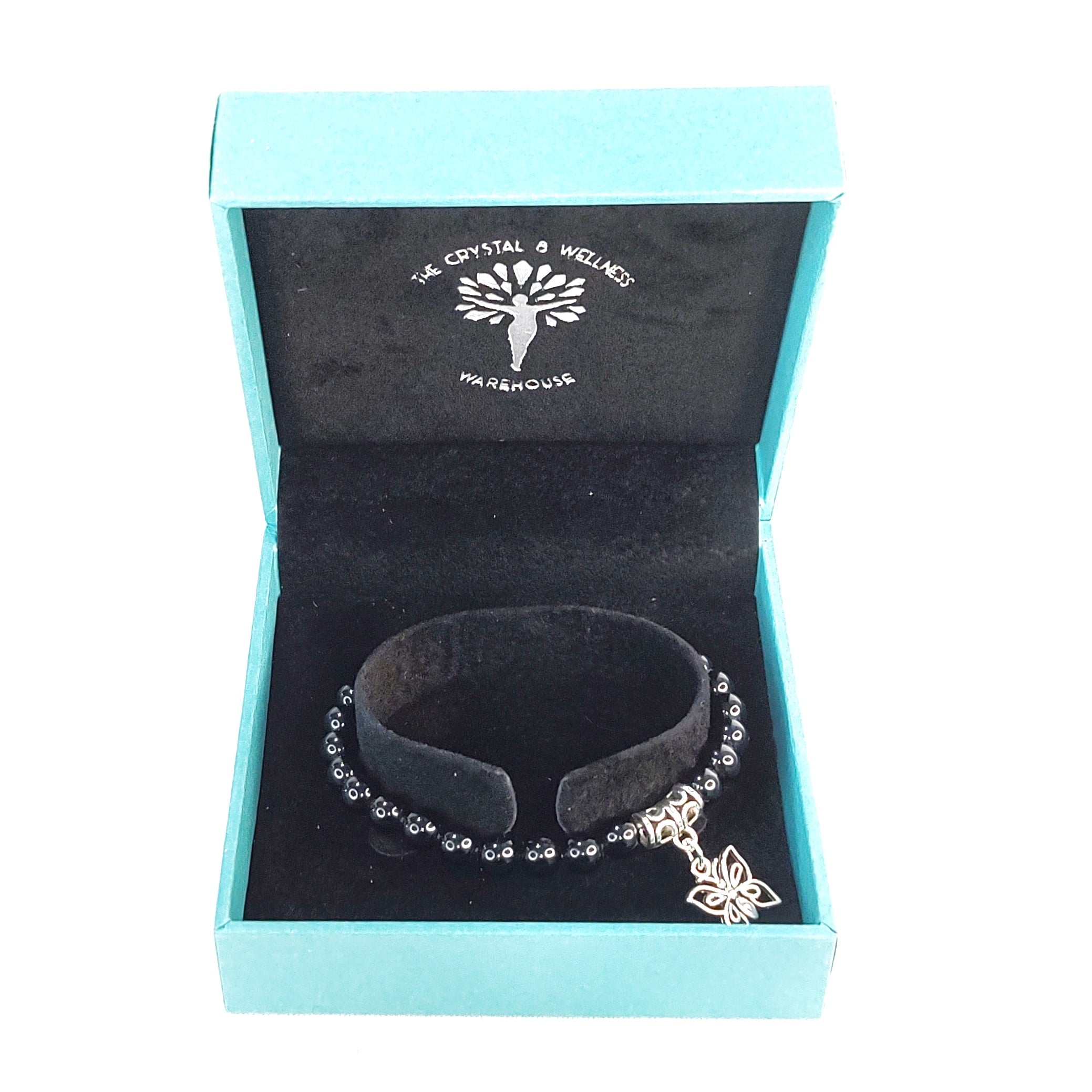 Butterfly Charm Crystal Bracelets - 6mm Many crystal varieties to choose from