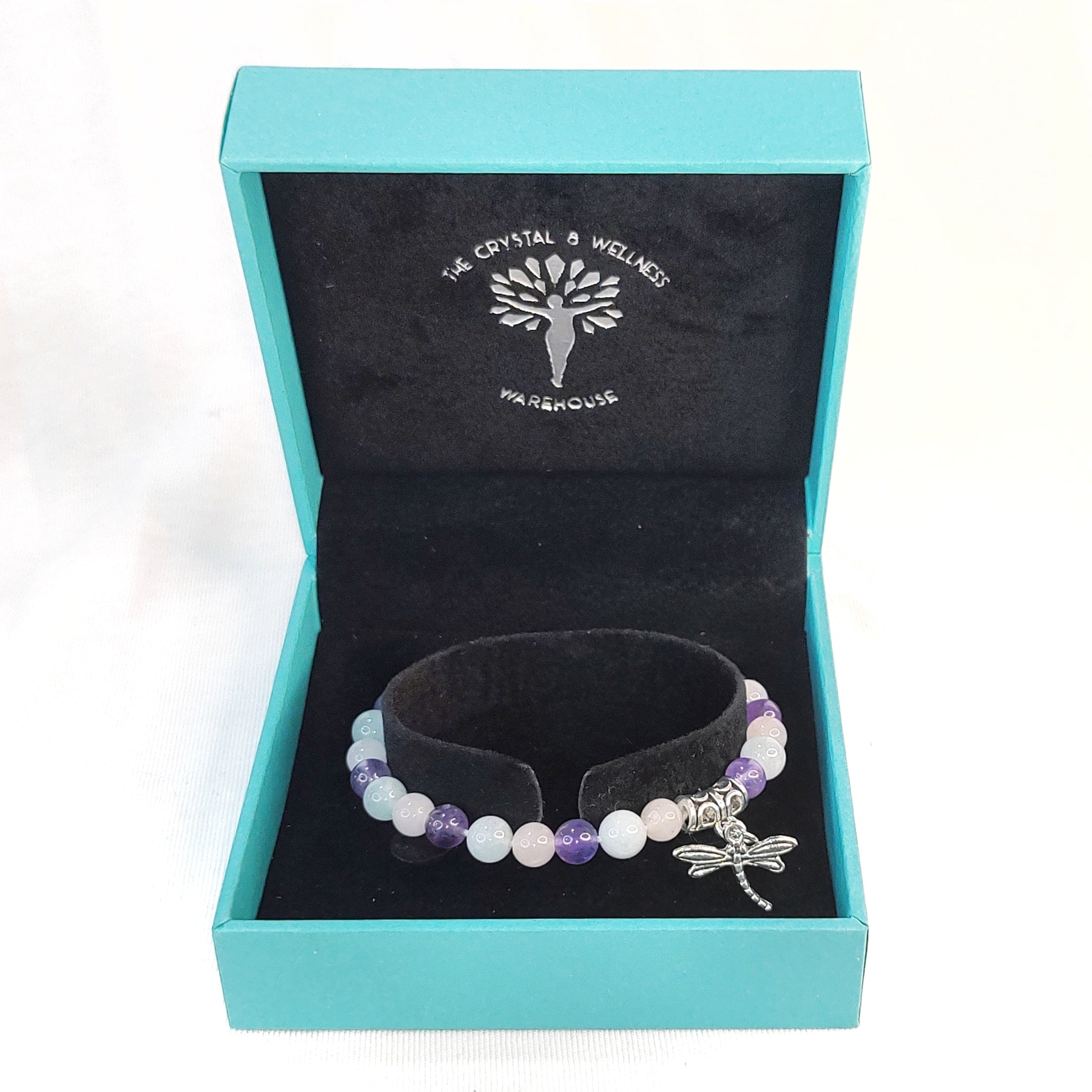 Dragonfly Charm Crystal Bracelets ~ 6mm so many crystals to choose from