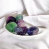 Rainbow fluorite tumbled stones