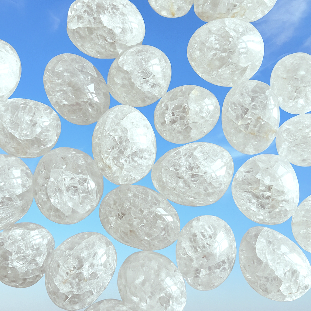 Fire and Ice Quartz tumbled stone