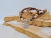 Mookaite 8mm crystal bead bracelet with silver tree of life charm