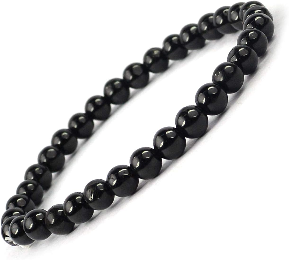 Black Tourmaline bead bracelet 6mm, 8mm