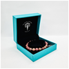 Pink Rhodonite 6mm crystal bead bracelet twin set with tree of life charm