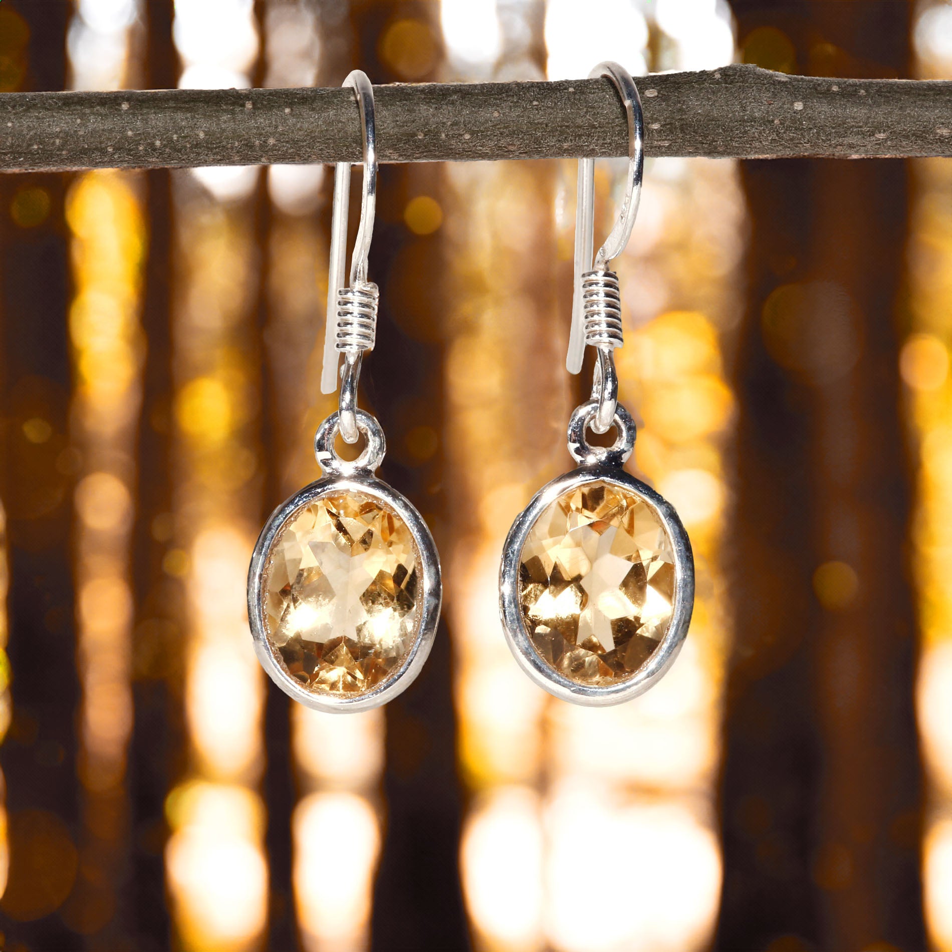 Gabriella Citrine Sterling Silver Earrings