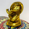 Gold Happy Sitting Elephant Statue