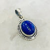 Lapis Lazuli oval pendant in sterling silver