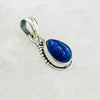 Lapis Lazuli tear drop pendant in sterling silver