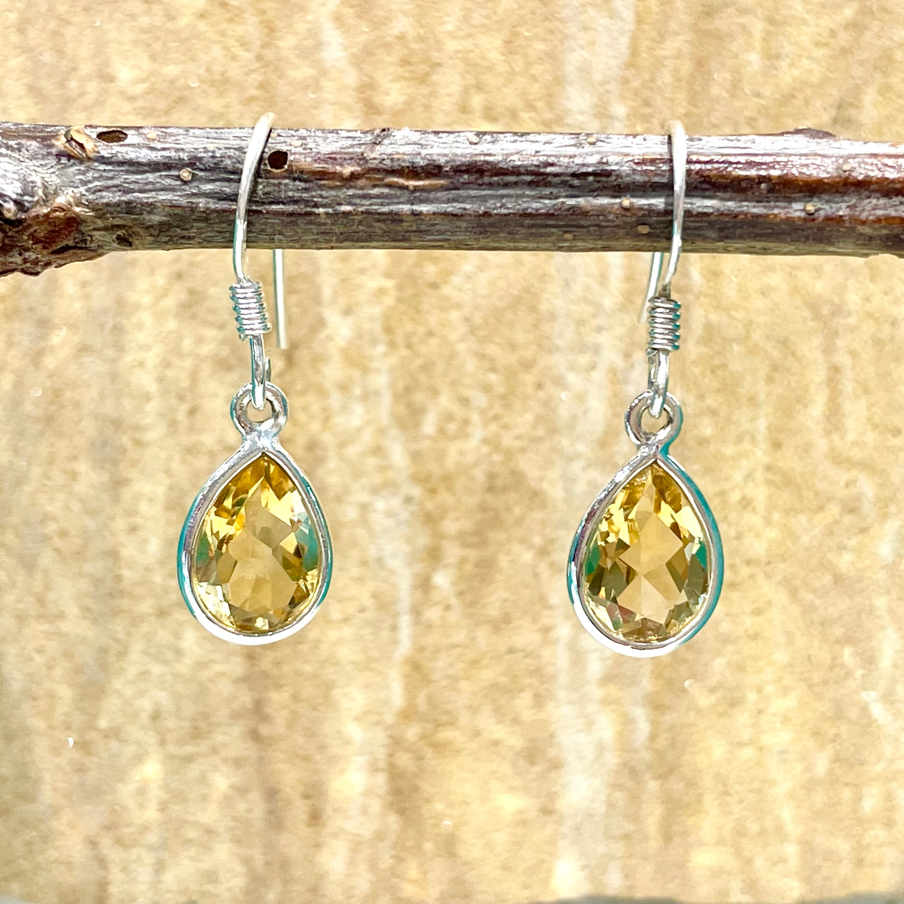 Annabelle Citrine Tear Sterling Silver Earring