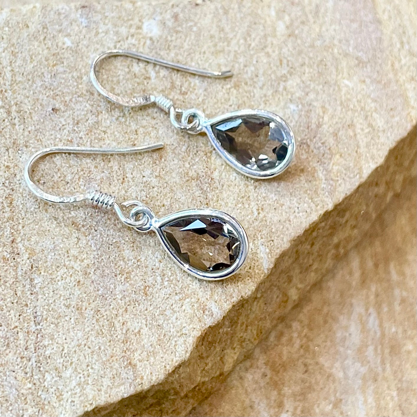 Annabelle Smoky Quartz Tear Sterling Silver Earring