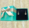 Aquamarine faceted teardrop earrings in sterling silver