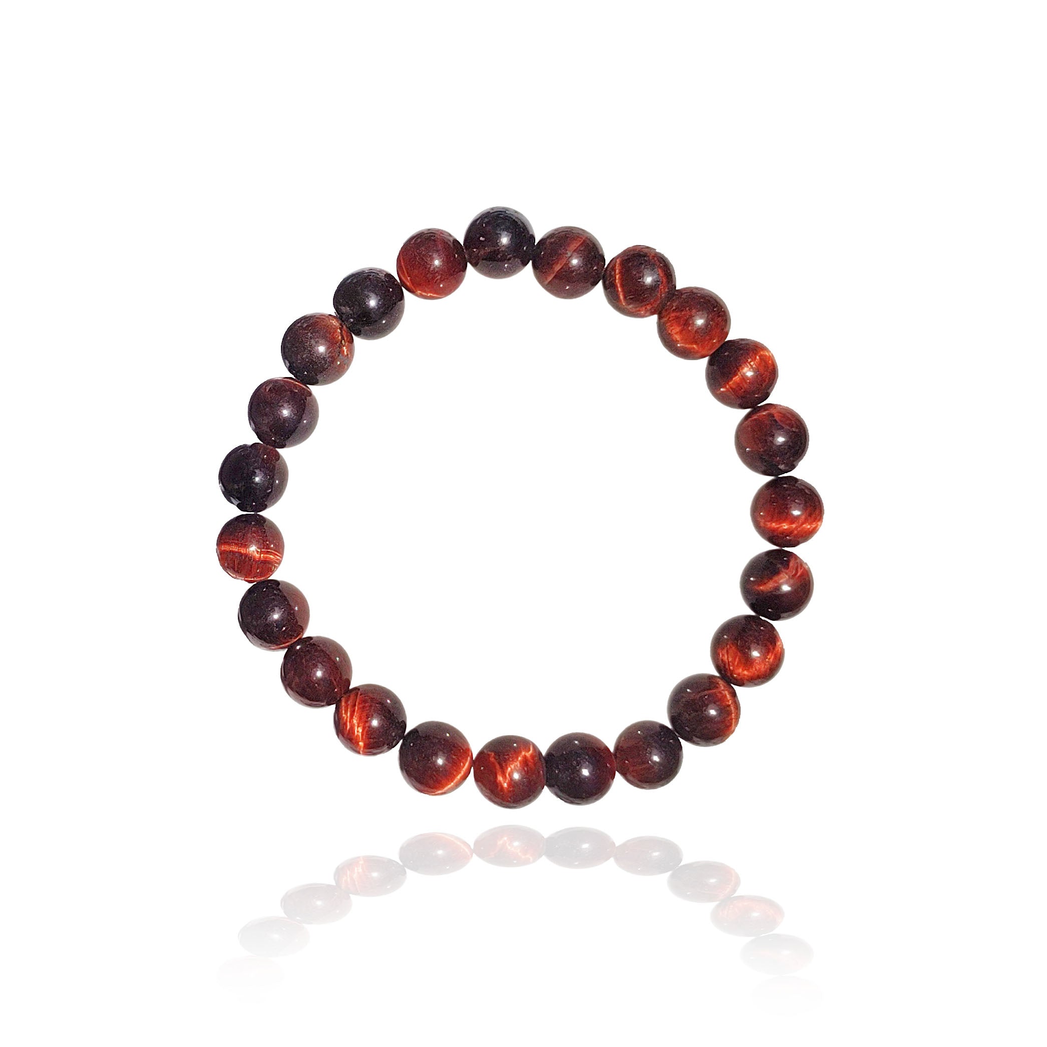 Red tiger eye bead bracelet 8mm