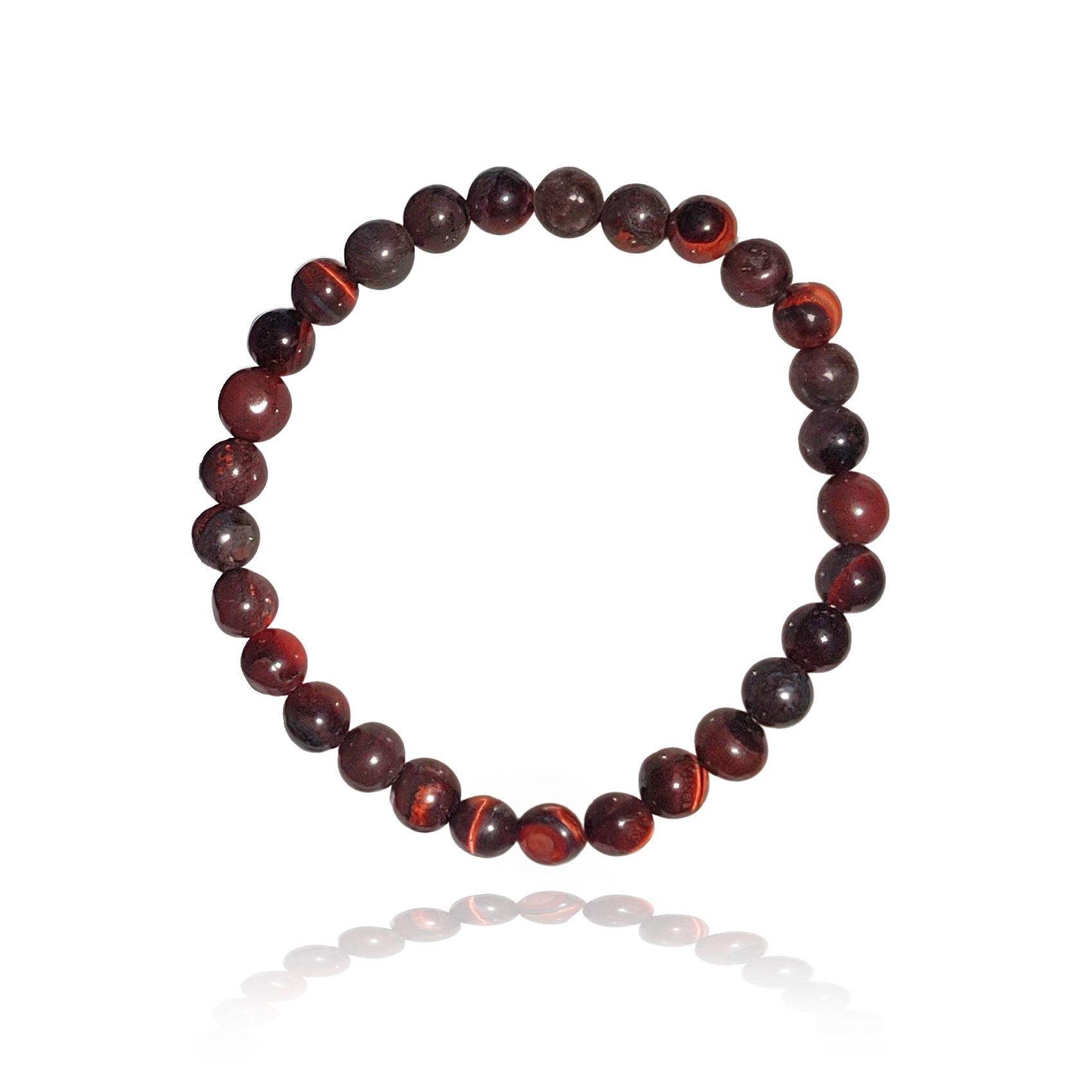 Red tiger eye bead bracelet 8mm
