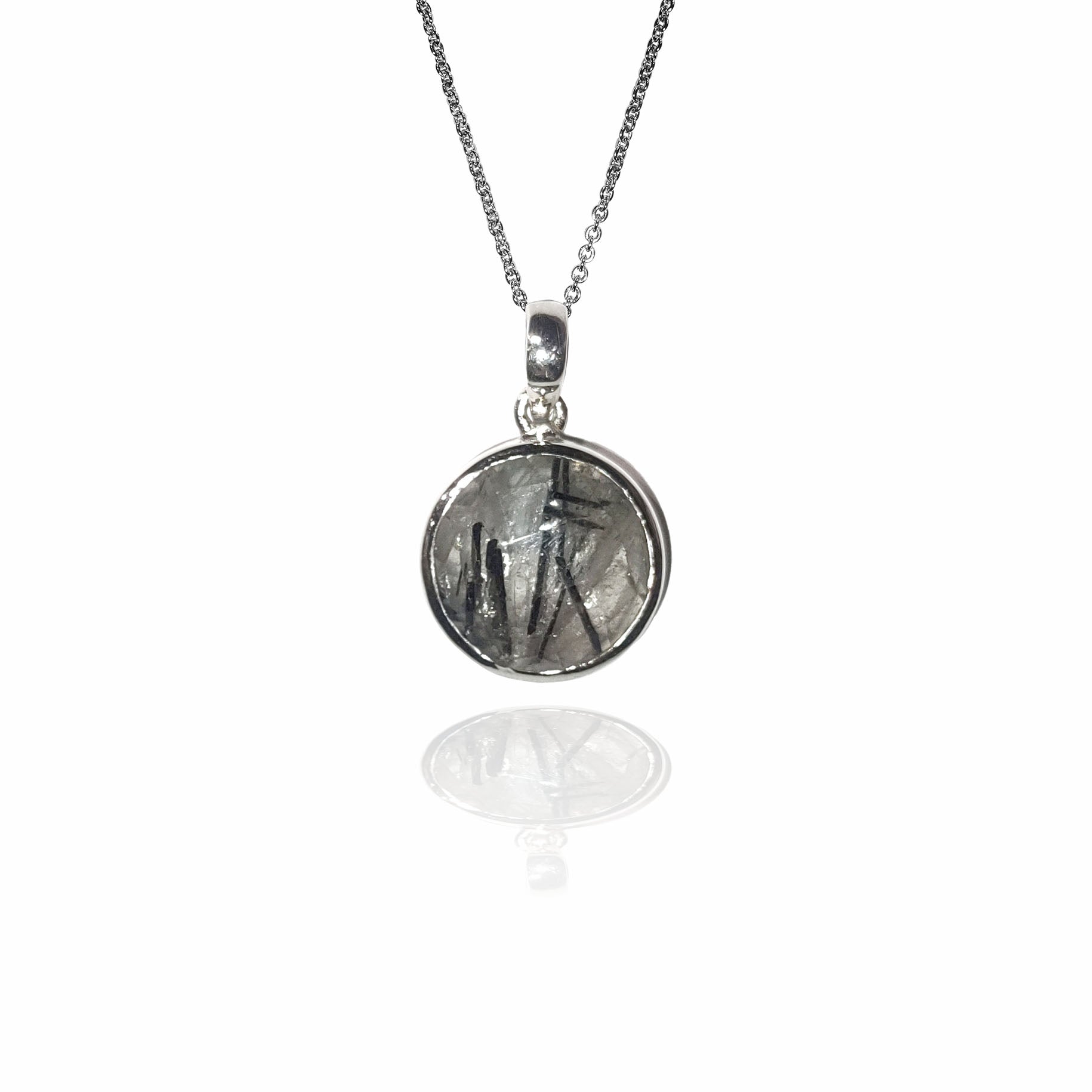 Adaline Tourmalinated Quartz pendant