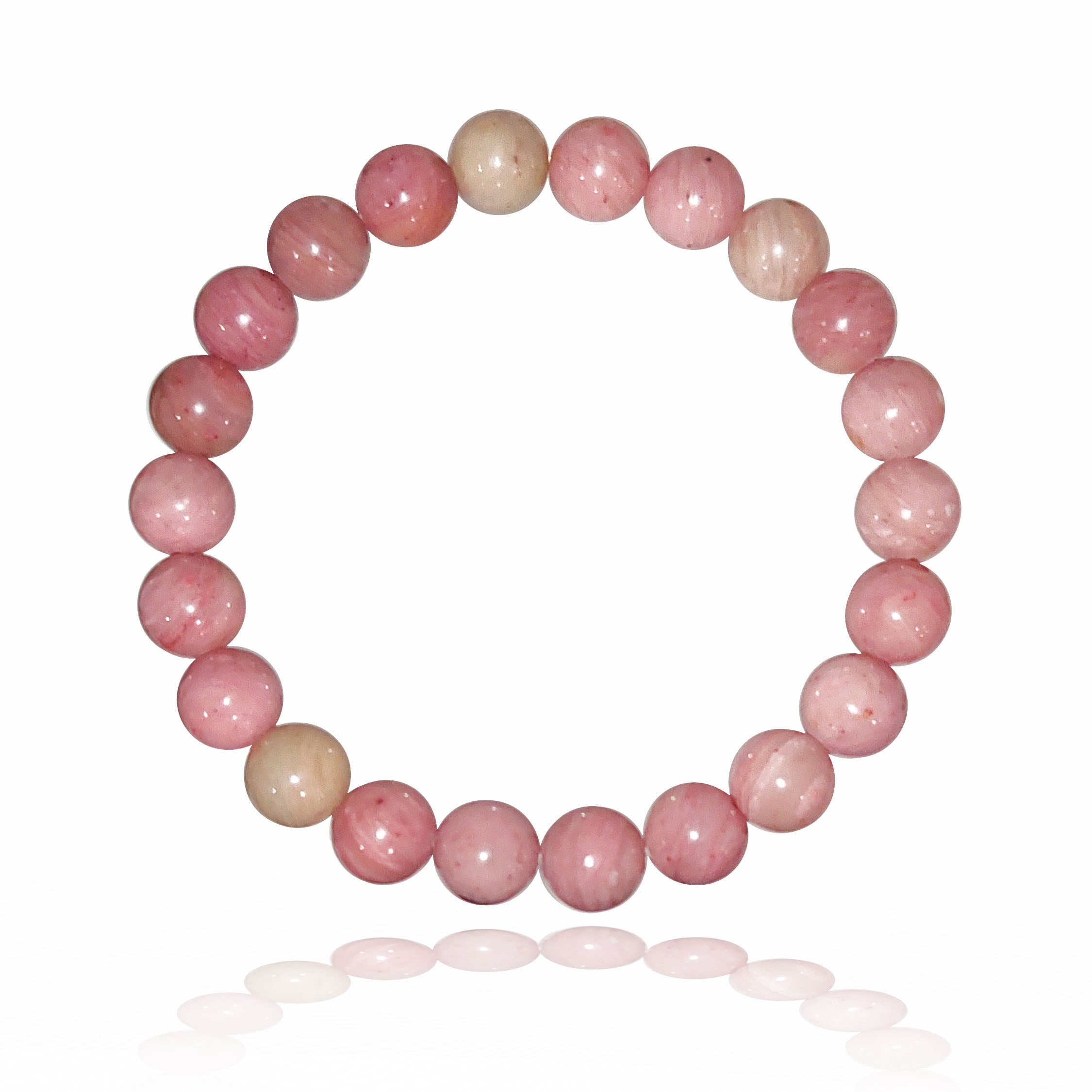 Rhodonite Beaded Bracelet 8mm