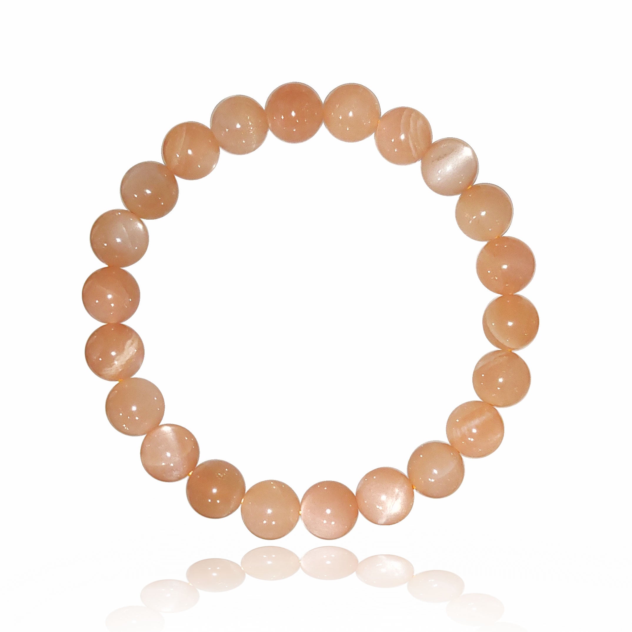 Sunstone bead bracelet 6mm