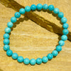 Load image into Gallery viewer, 6MM Turquoise Howlite beaded bracelet