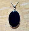 Load image into Gallery viewer, Rainbow Obsidian oval pendant in sterling silver