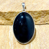Load image into Gallery viewer, Rainbow Obsidian oval pendant in sterling silver