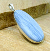Blue Lace Agate pendant in sterling silver ~ one of a kind