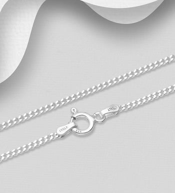 Italian silver spiga link 2mm 40mm, 45cm, 50cm & 60cm chain options