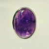 Amethyst oval ring in sterling silver