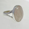 Rose Quartz oval ring in sterling silver ~ size 9