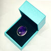 Amethyst oval ring in sterling silver