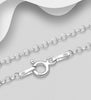 Italian silver rollo chain 2mm various lengths available 40cm, 45cm, 50cm, 55cm, 60cm