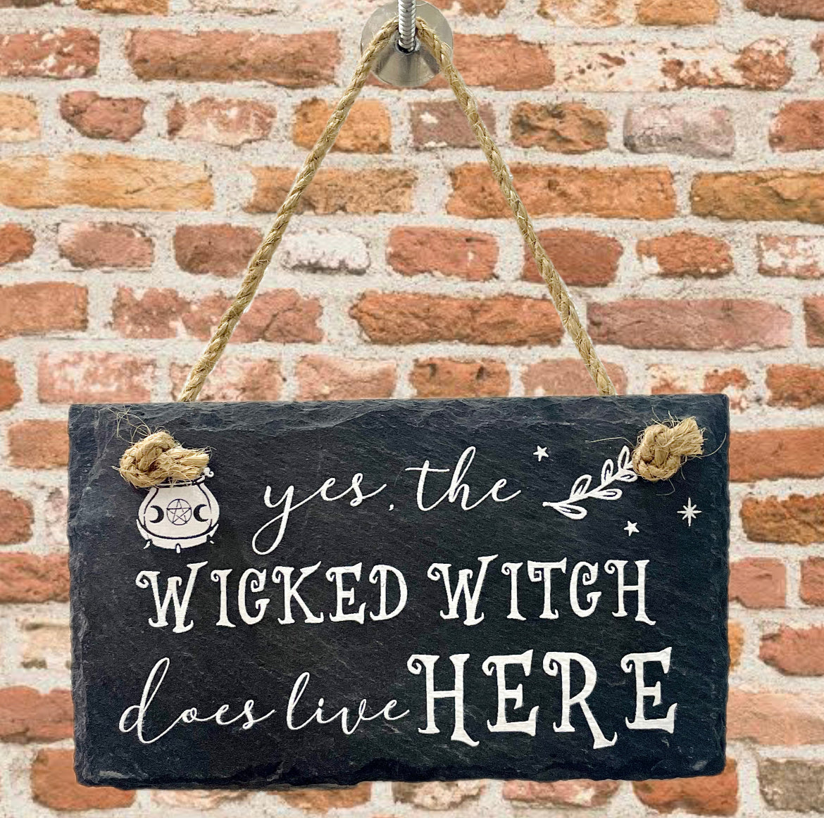 Witchy slate hanging sign - 4 unique designs