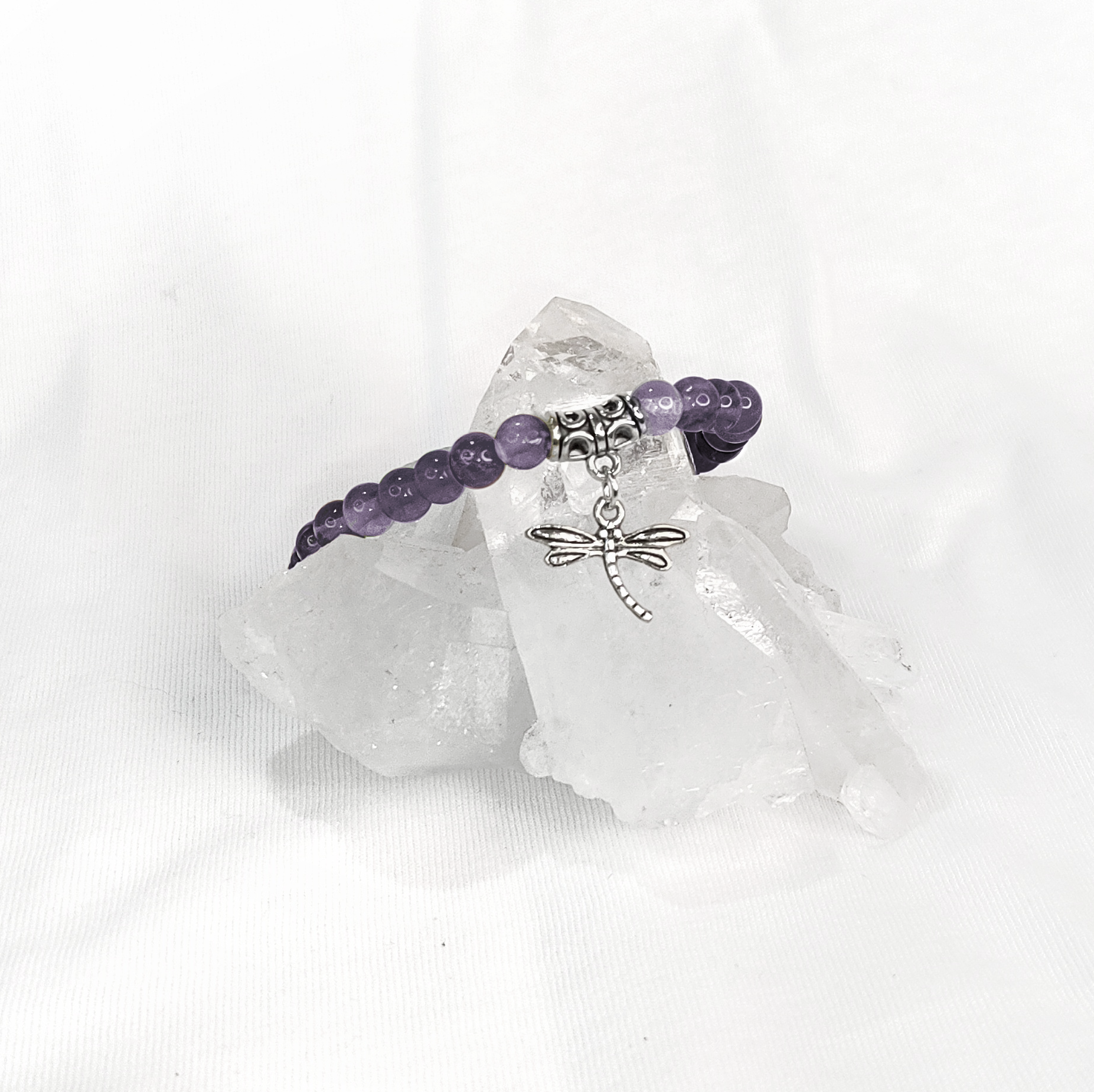 Dragonfly Charm Crystal Bracelets ~ 6mm so many crystals to choose from