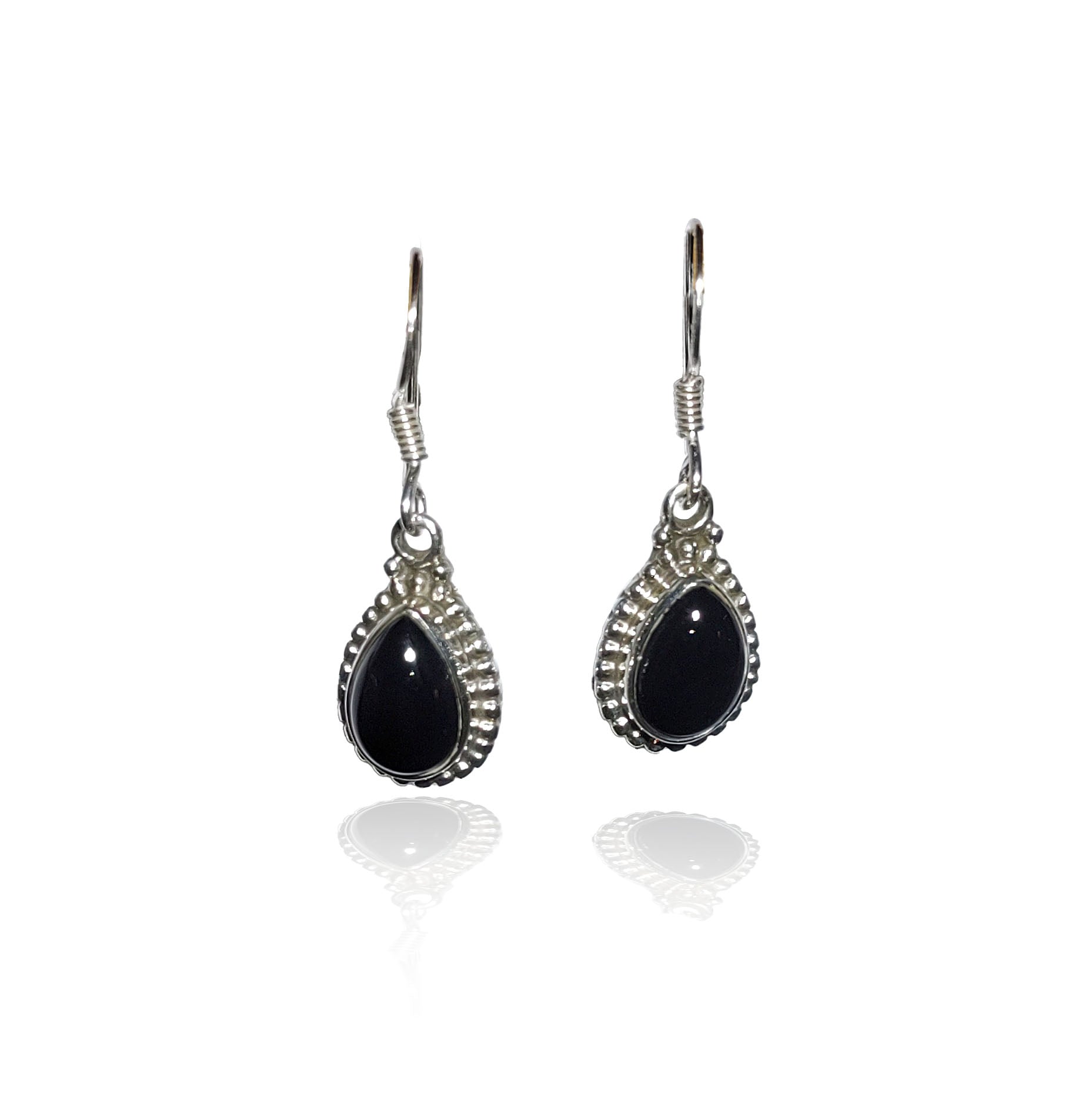 Dorothea black onyx sterling slver earrings