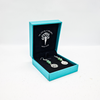 Green Aventurine 6mm crystal bead drop earrings with silver tree of life charm