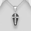 Sterling silver coffin pendant with cross detail - Luna Lovewitch Cursed collection