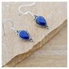 Lapis Lazuli drop earrings in sterling silver