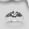 Spring collection ~ butterfly flower sterling silver ring