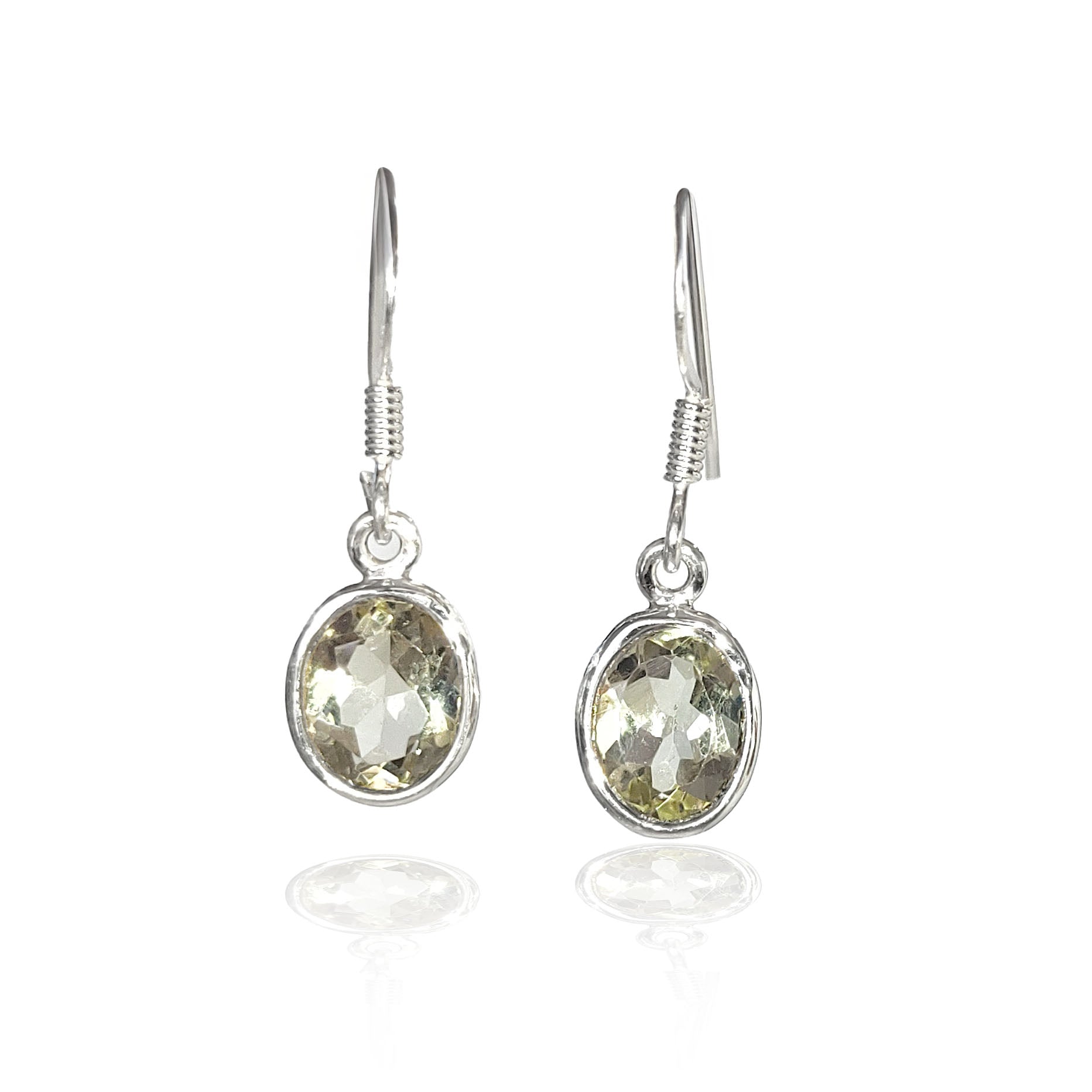 Gabriella Green amethyst sterling silver earring