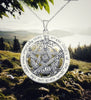 Celtic Star and Moon Pendant with inspirational wording around the edge