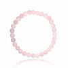 Rose quartz 6mm, 8mm and 10mm polished bead bracelet