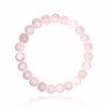 Rose quartz 6mm, 8mm and 10mm polished bead bracelet