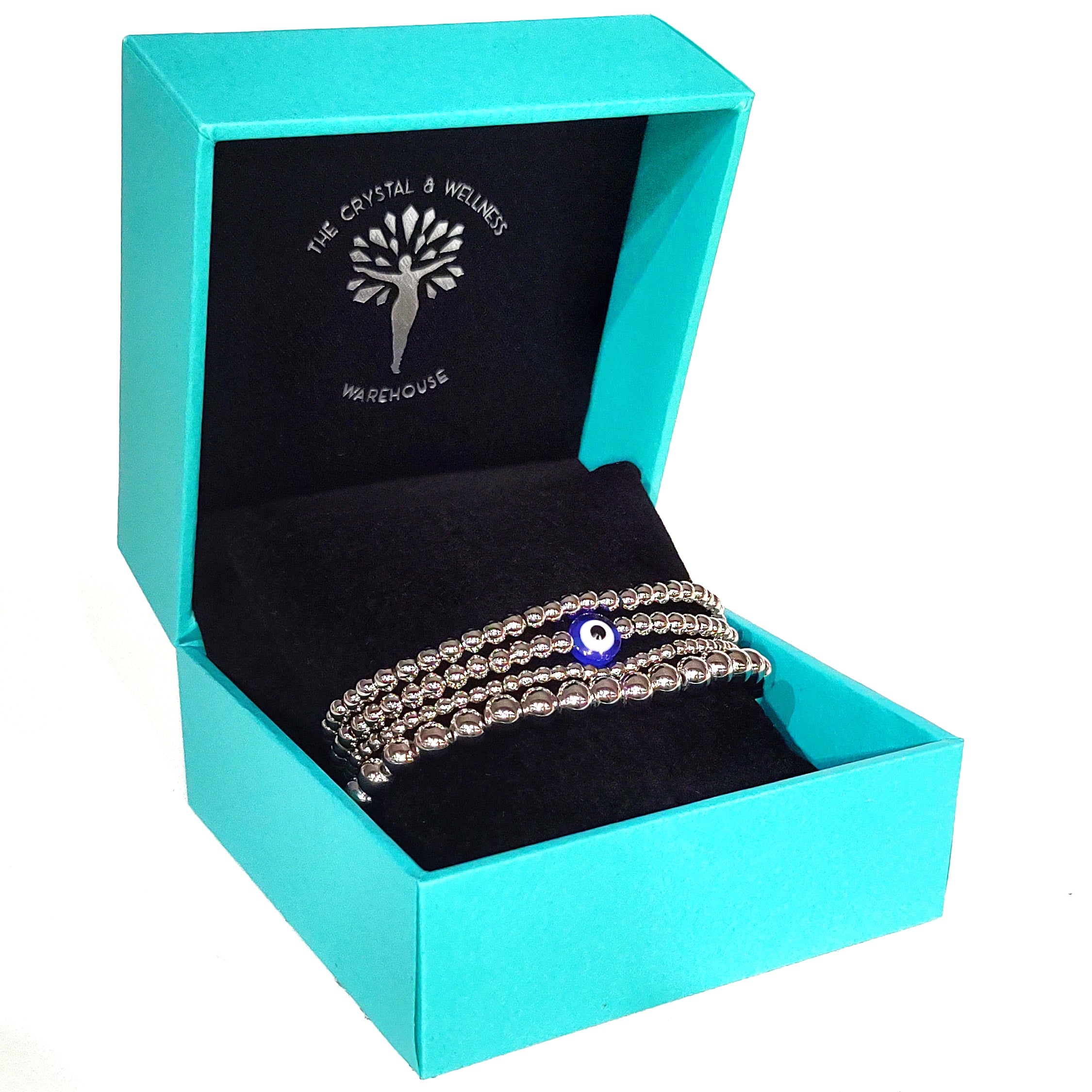 Evil Eye Stacker Beaded Bracelets in 3 colours