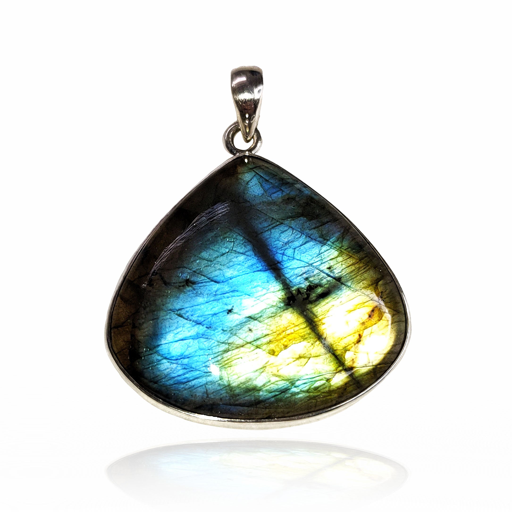 Labradorite Cabochon Teardrop Pendant