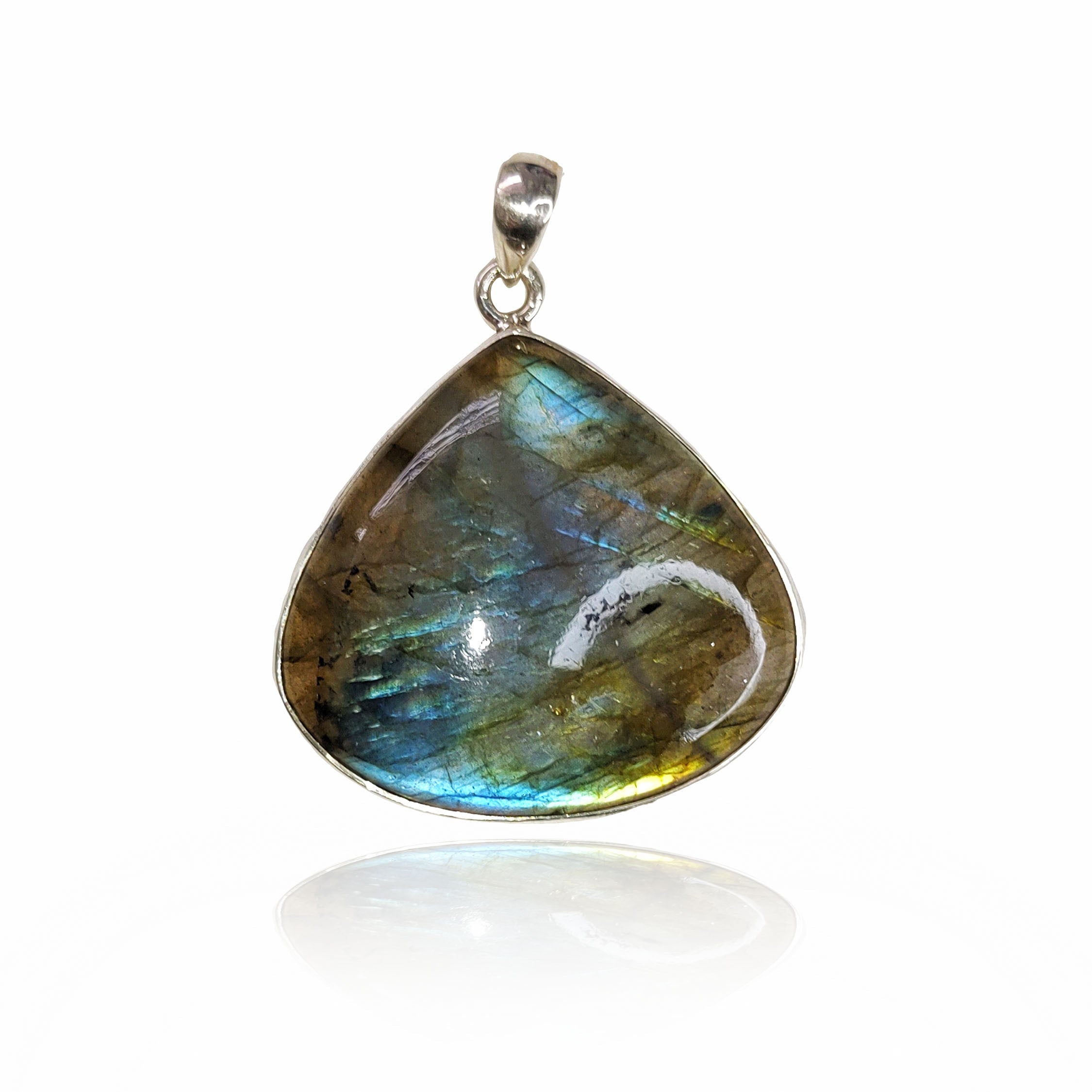 Labradorite Cabochon Teardrop Pendant