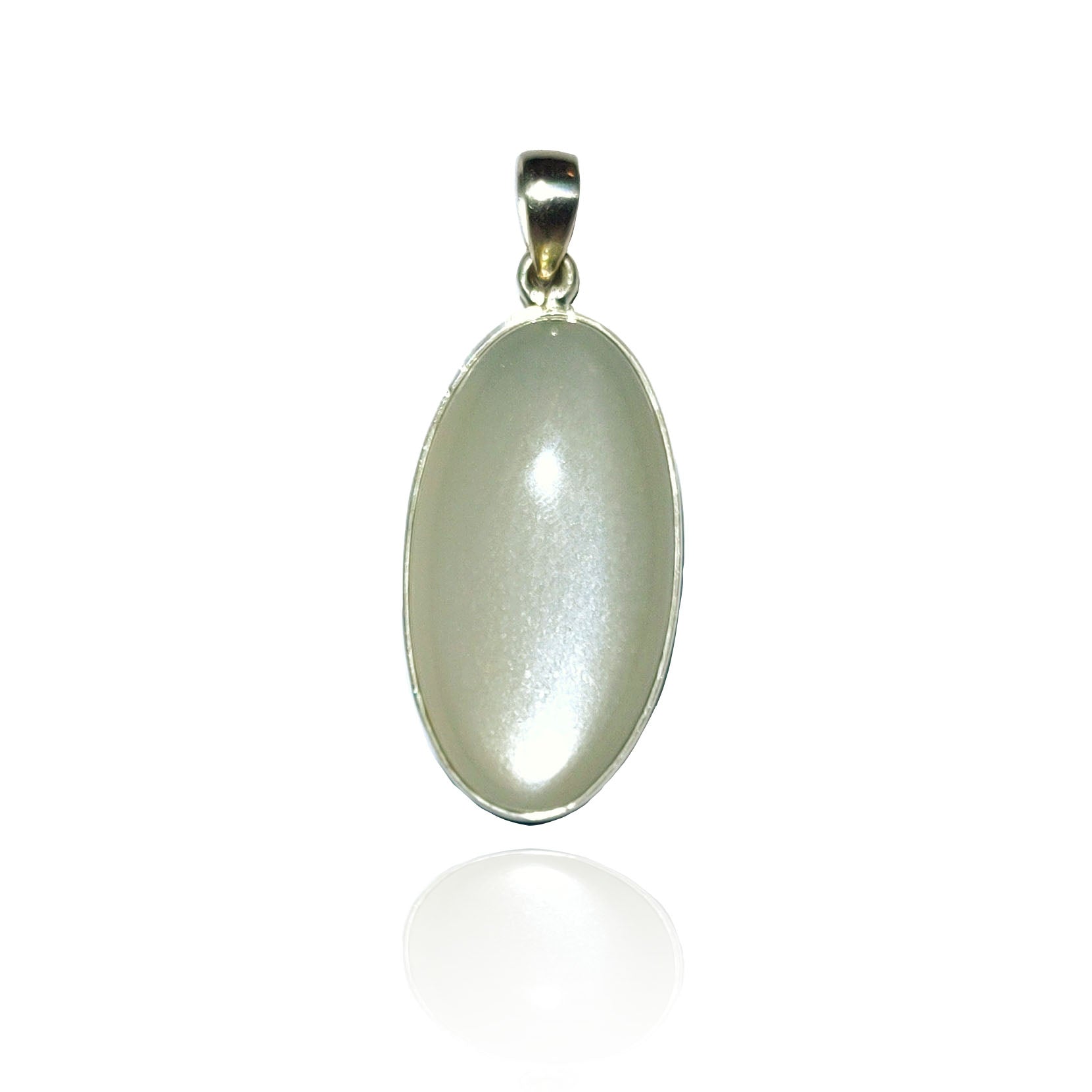 Lumiere white moonstone sterling silver pendant