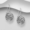 Ouroboros sterling silver hook design earrings