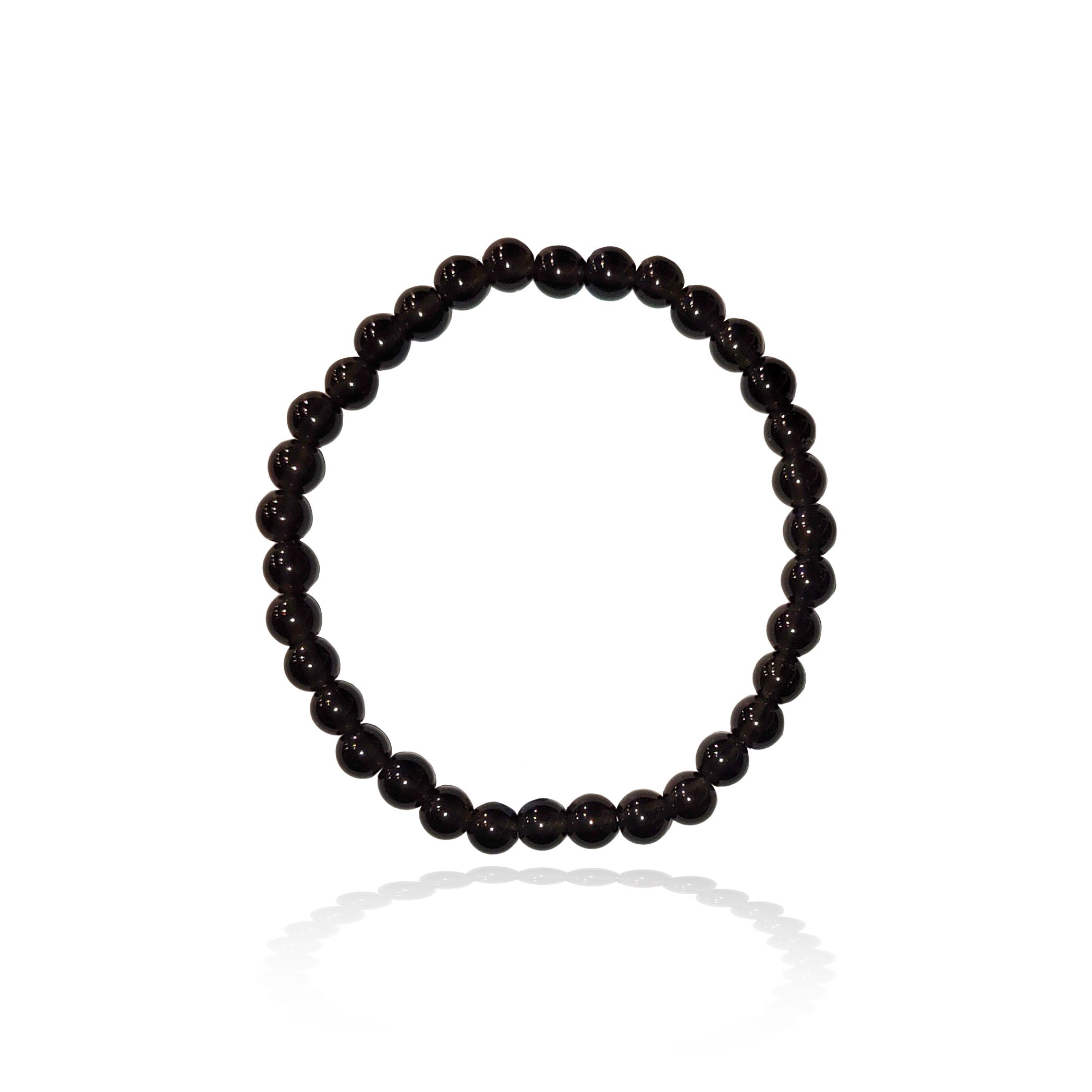 Luna Lovewitch Kids/petite 14cm size black obsidian 4mm bead stretch bracelet
